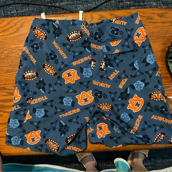 Auburn Tigers Swim Trunks Mens XL Blue Orange Velcro closure ProPlayer 2 - Picture 2 of 9